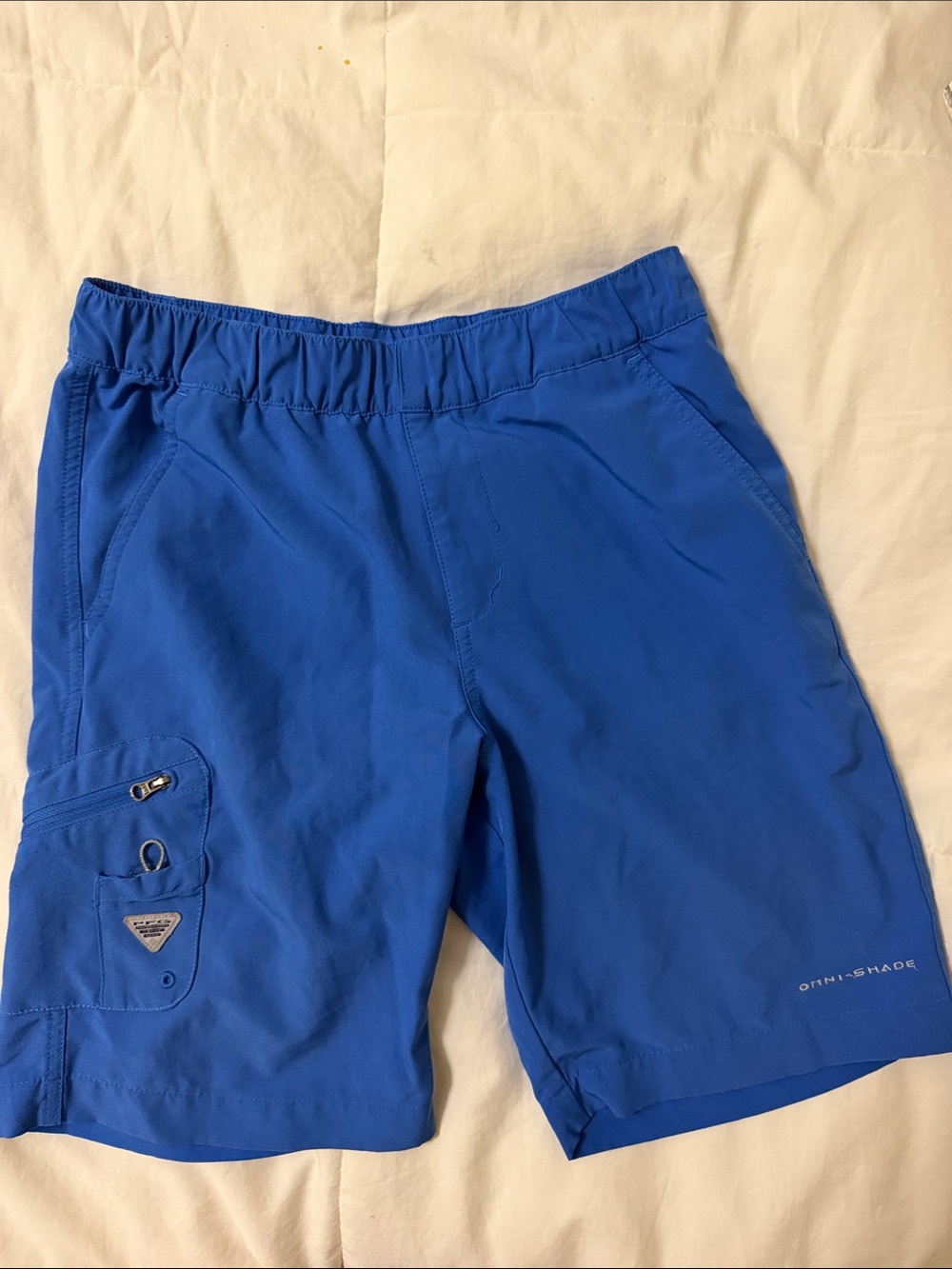 Columbia Blue Boys Outdoor Shorts with Utility Pocket